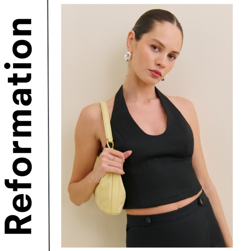 NEW Reformation Sasha Linen Top